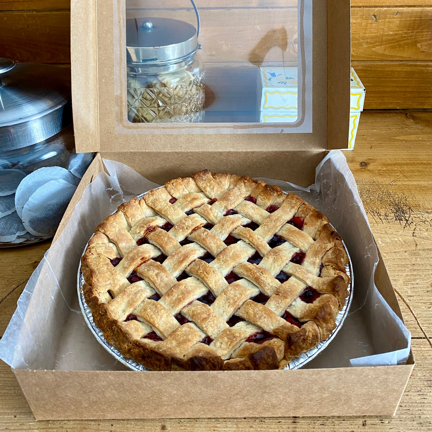 Lattice Top Cherry Pie, 9"