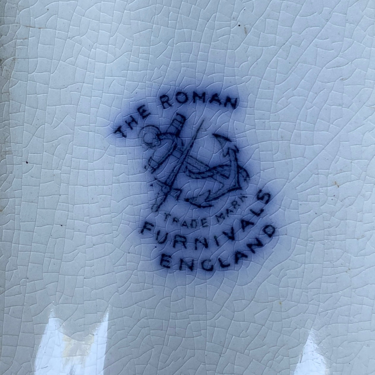 Flow Blue Serving Platter, The Roman