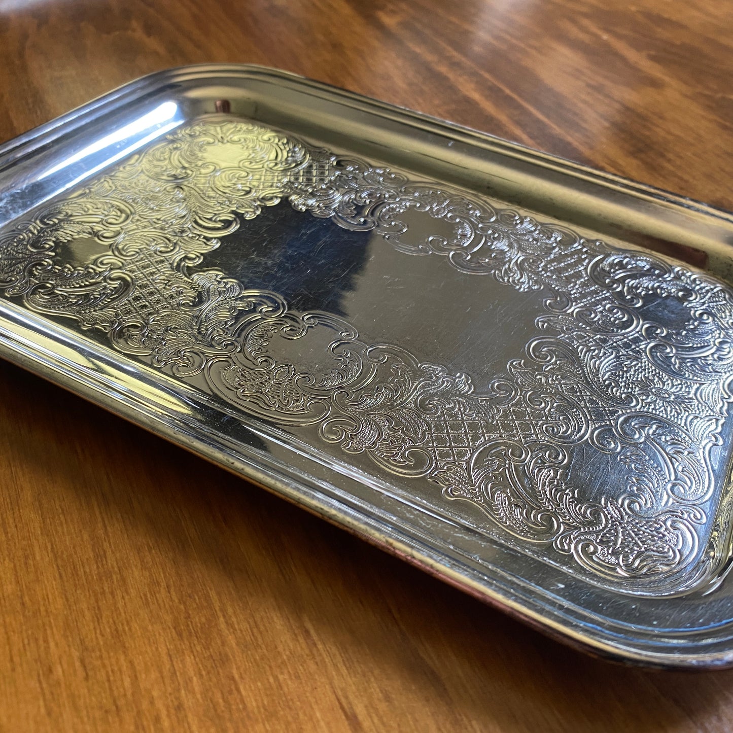 EP Silver Plated Copper Small Rectangular Tray