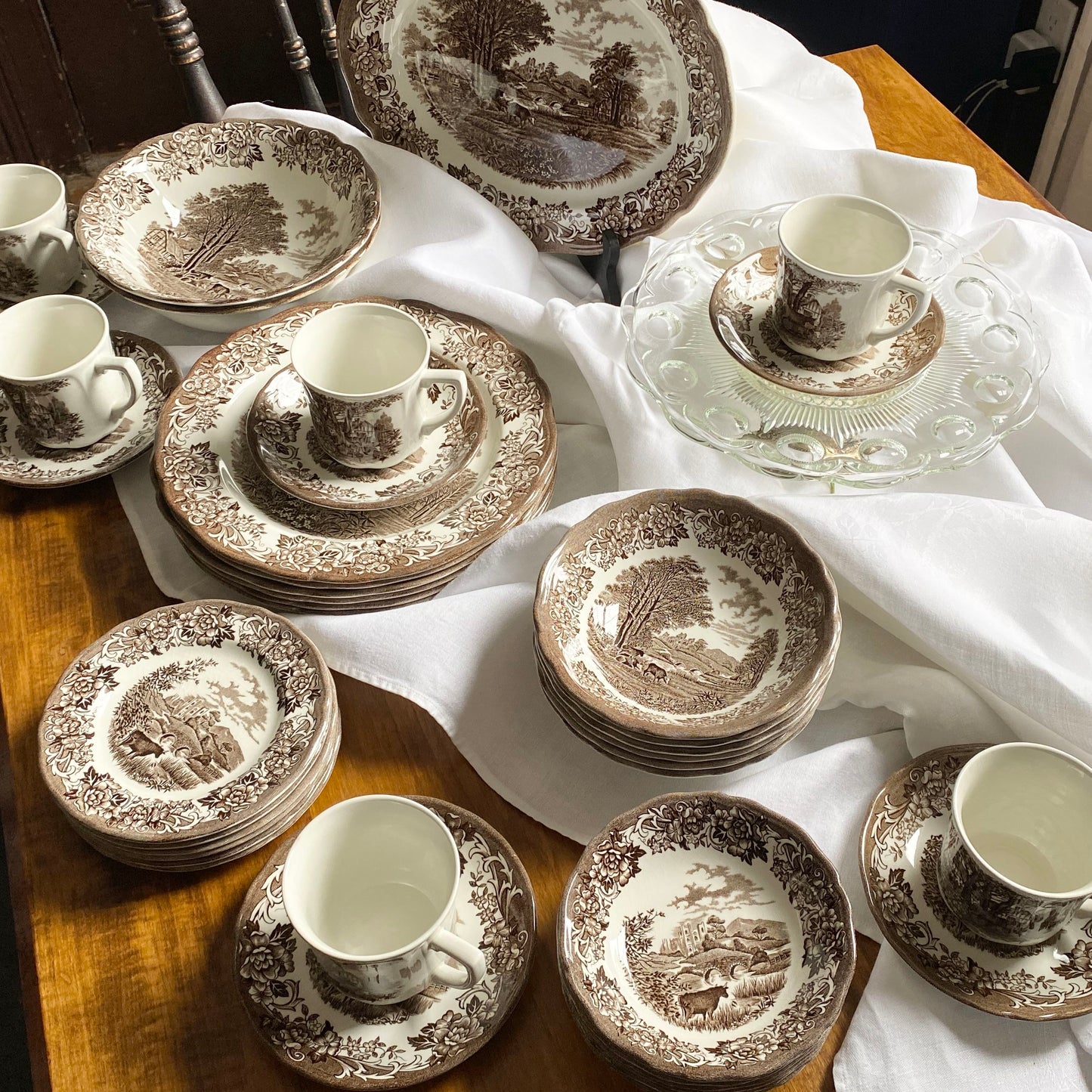 Romantic England Ironstone Dishes by J&G Meakin / Royal Staffordshire