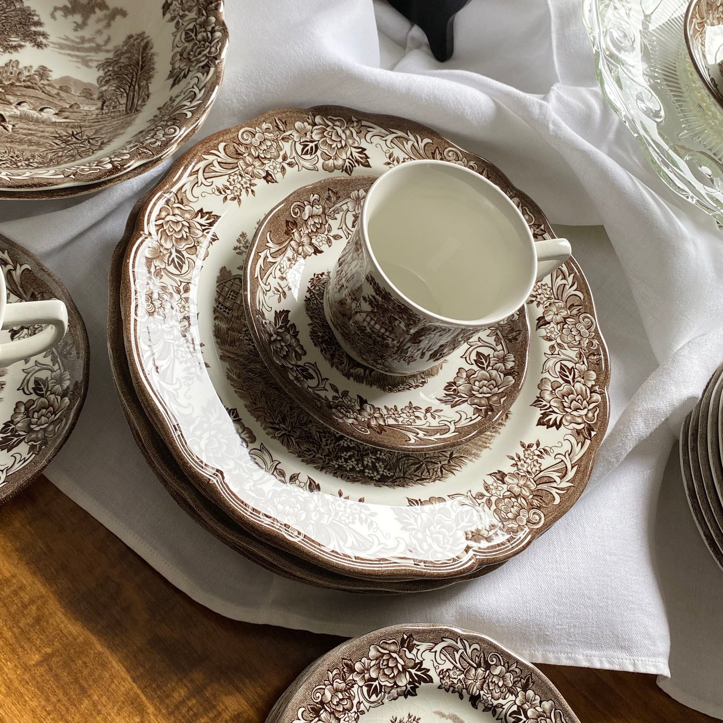 Romantic England Ironstone Dishes by J&G Meakin / Royal Staffordshire