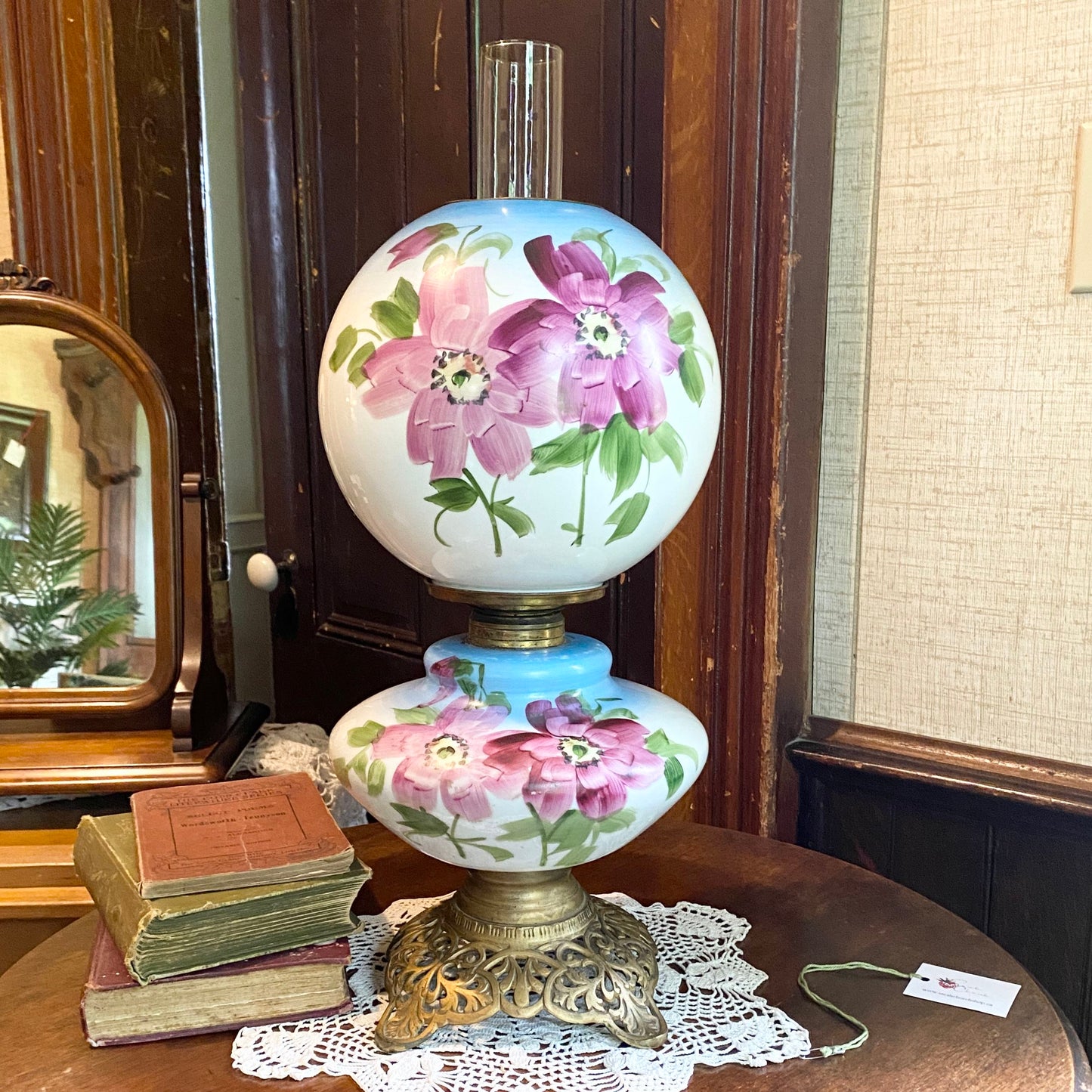 Victorian Hurricane/Banquet Lamp