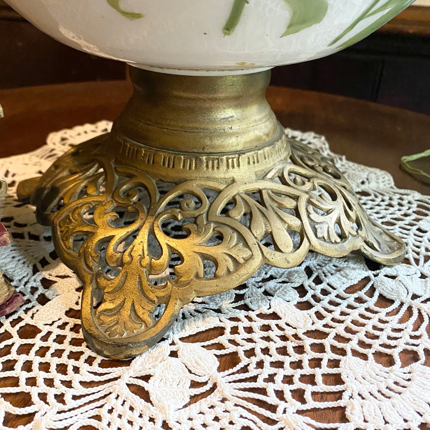 Victorian Hurricane/Banquet Lamp