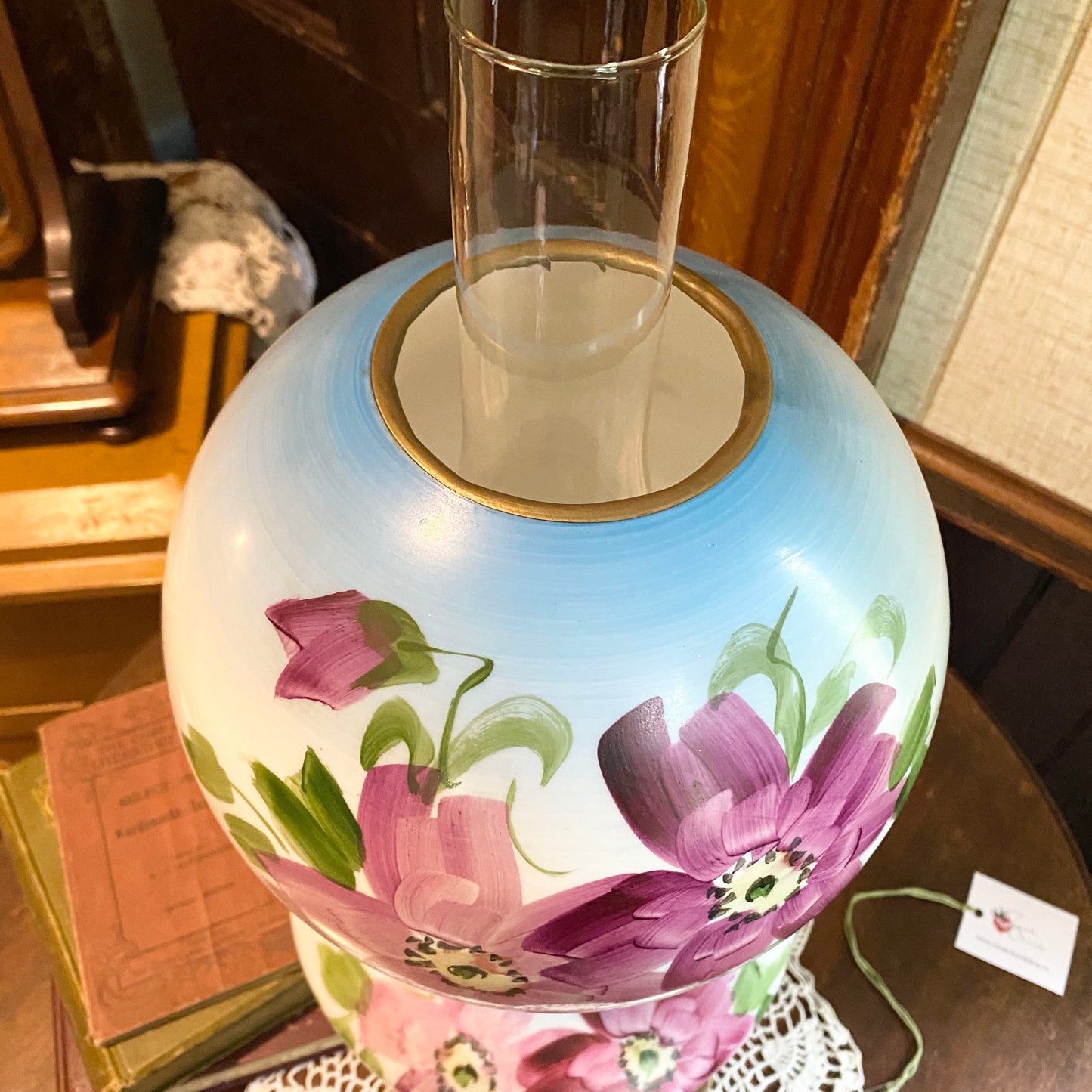 Victorian Hurricane/Banquet Lamp