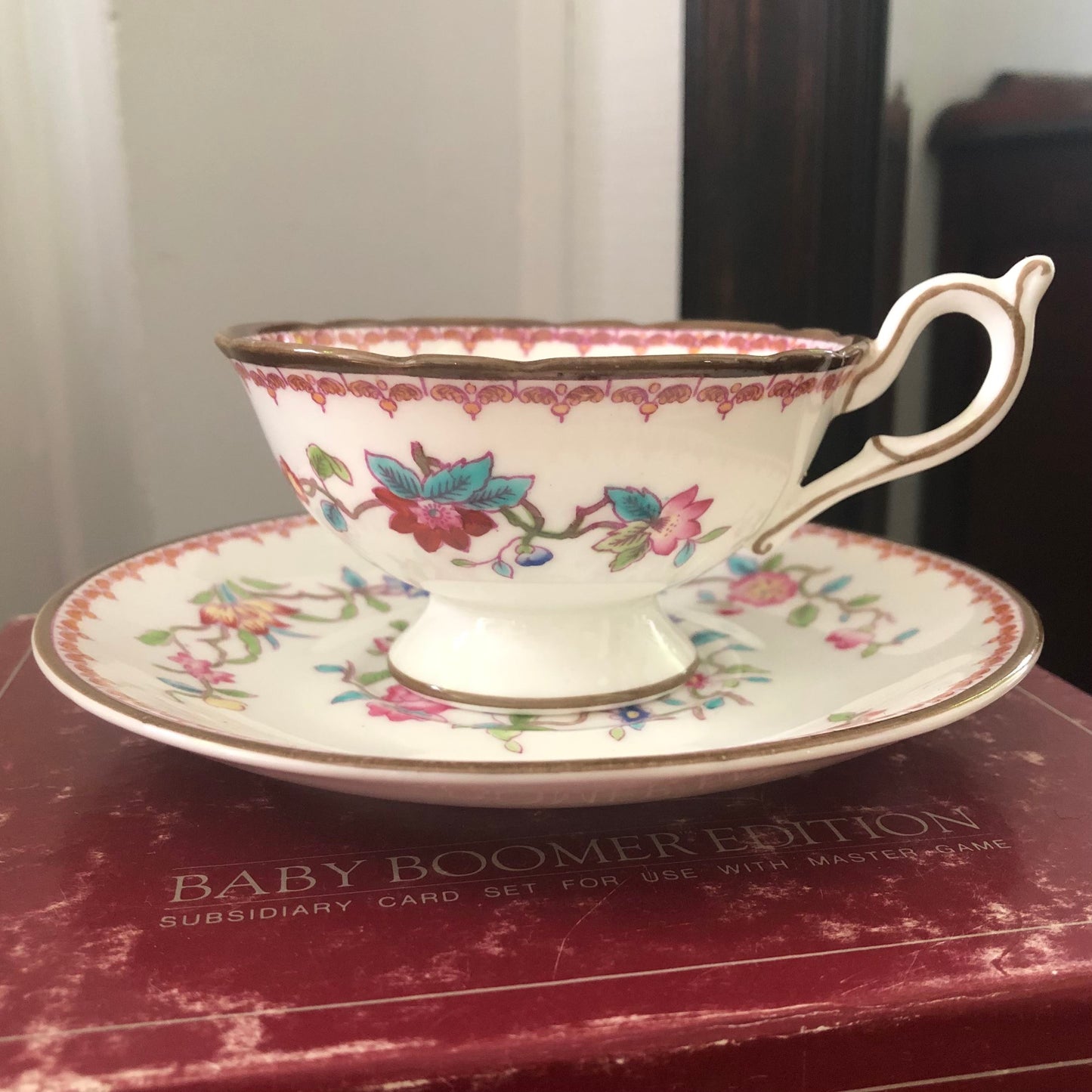 Coalport Teacup & Saucer 'Pembroke'