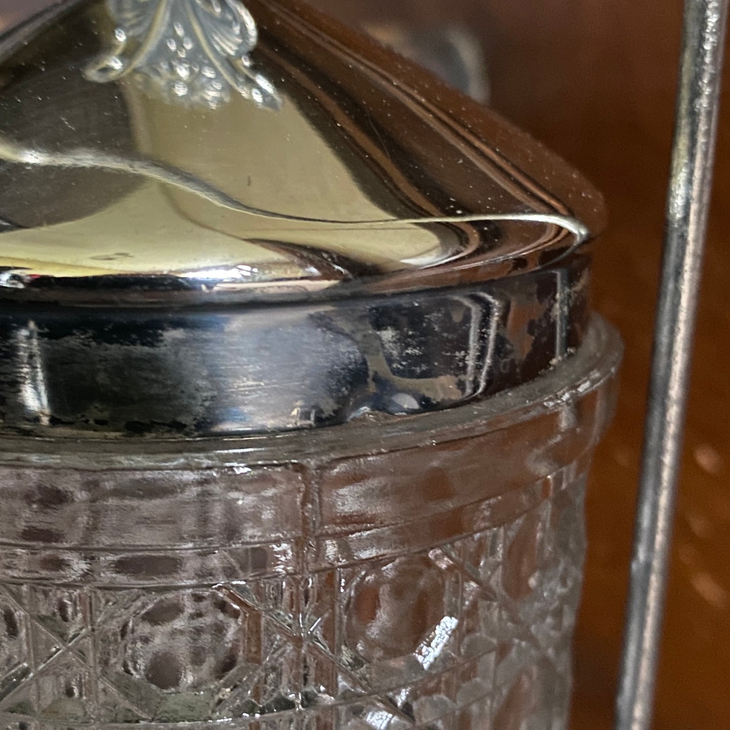 Antique Pressed Glass Pickle Cruet