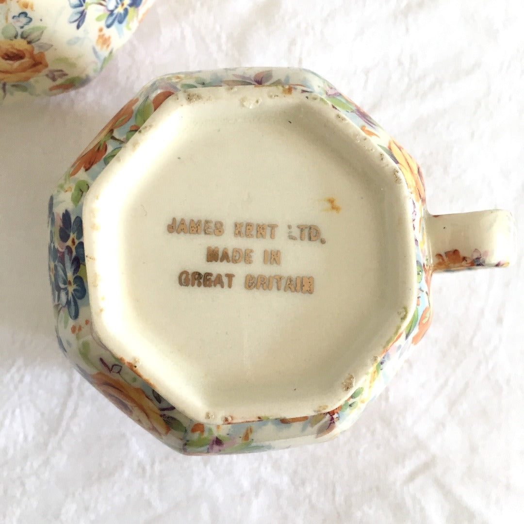 James Kent "Chintz Harmony" Cream & Sugar
