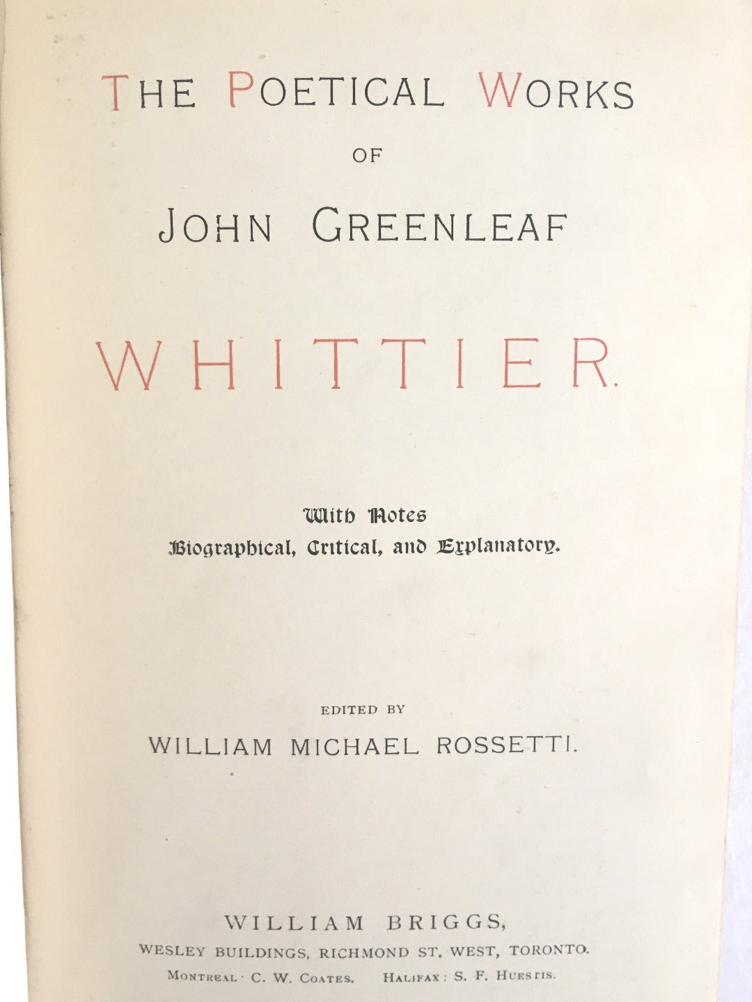 The Poetical Works of John Greenleaf Whittier