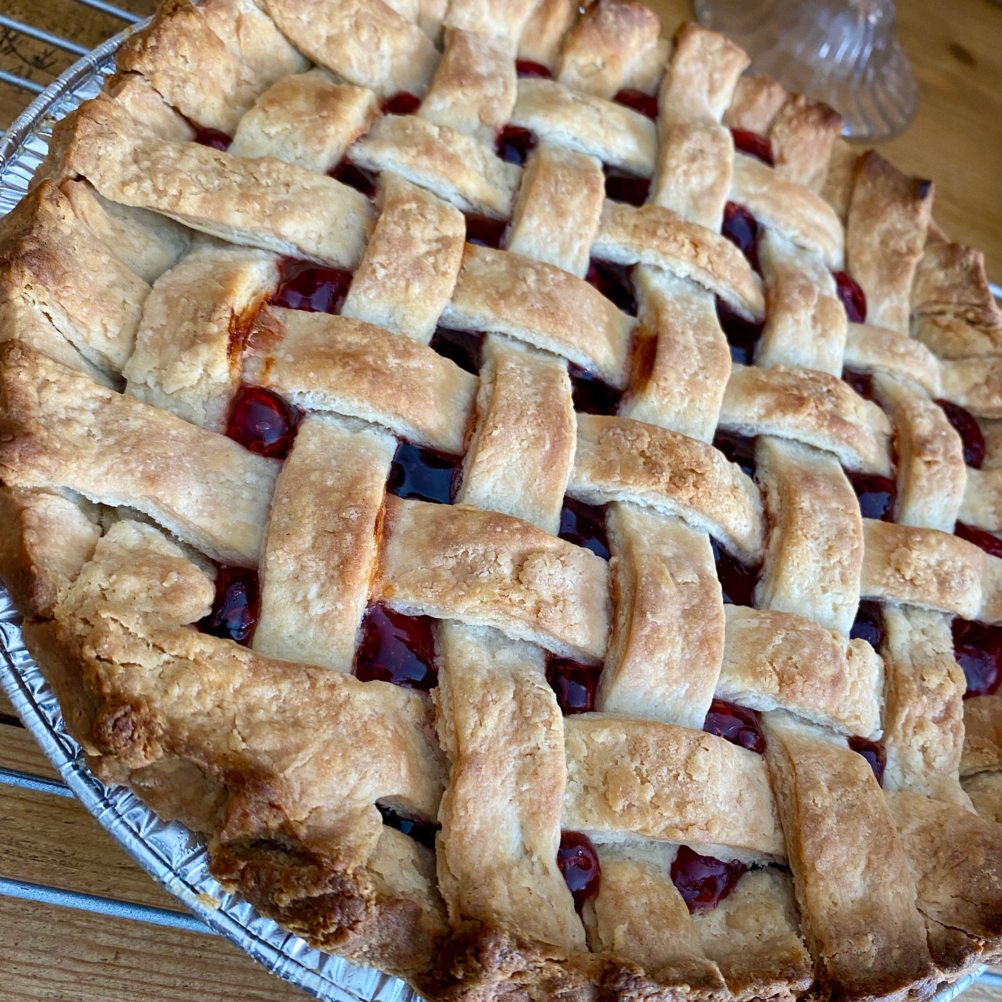 Lattice Top Cherry Pie, 9"