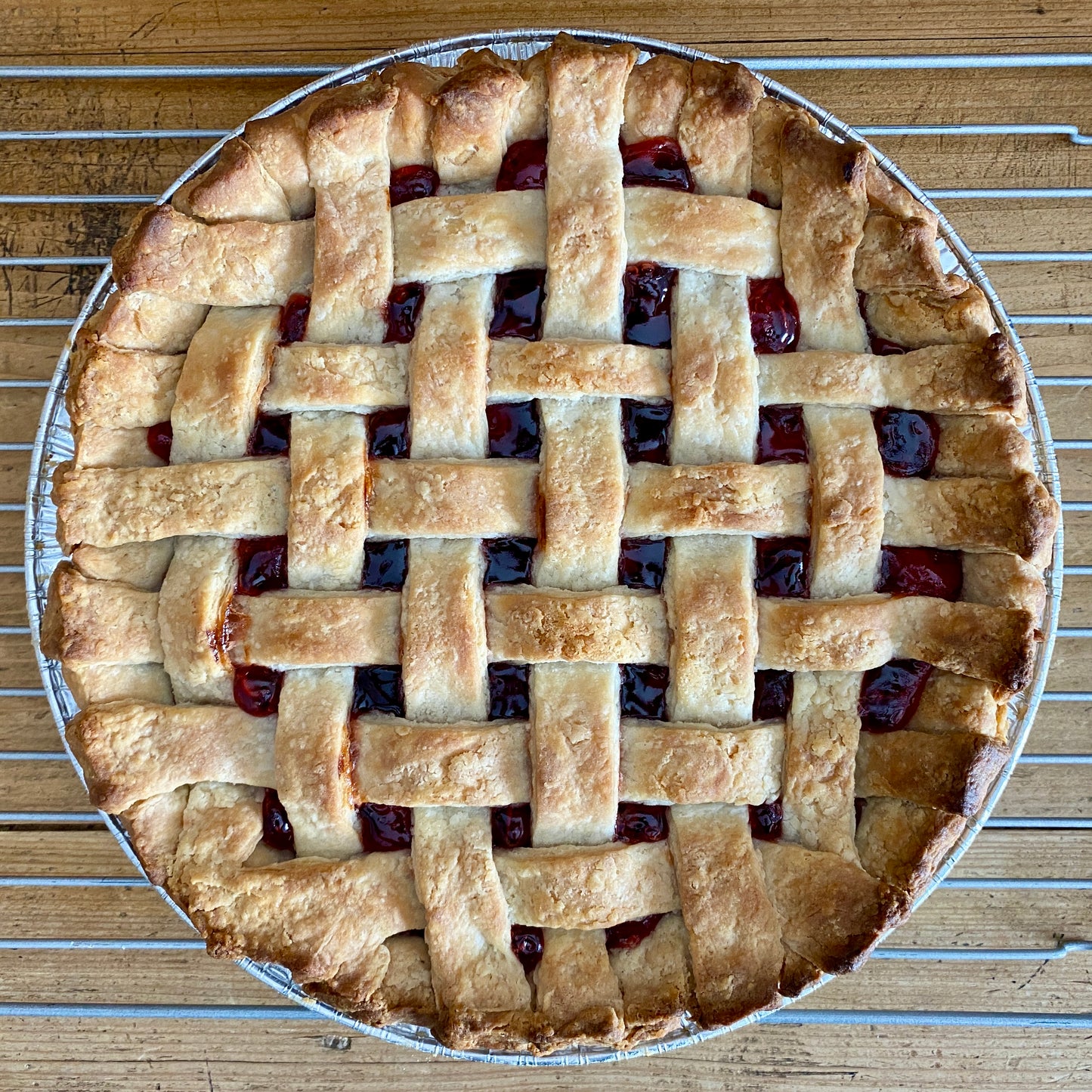 Lattice Top Cherry Pie, 9"