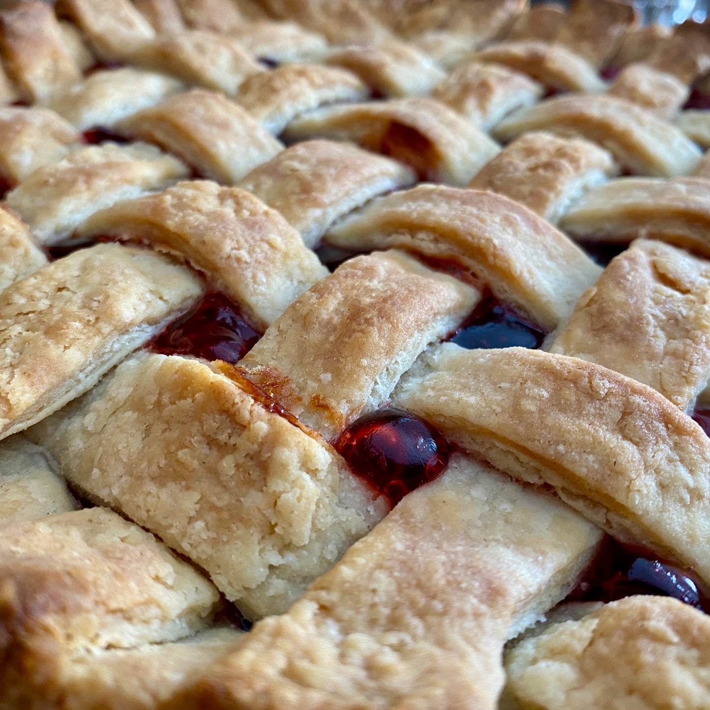 Lattice Top Cherry Pie, 9"