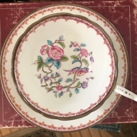 Coalport Teacup & Saucer 'Pembroke'