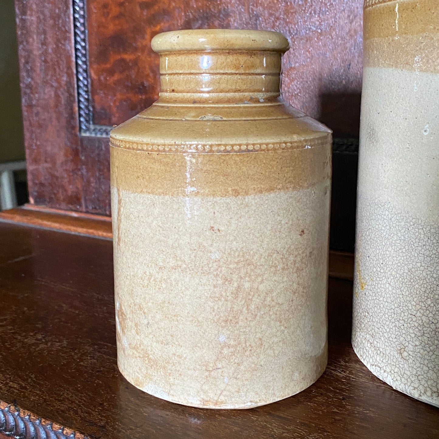 Antique Two Toned Utility Crock