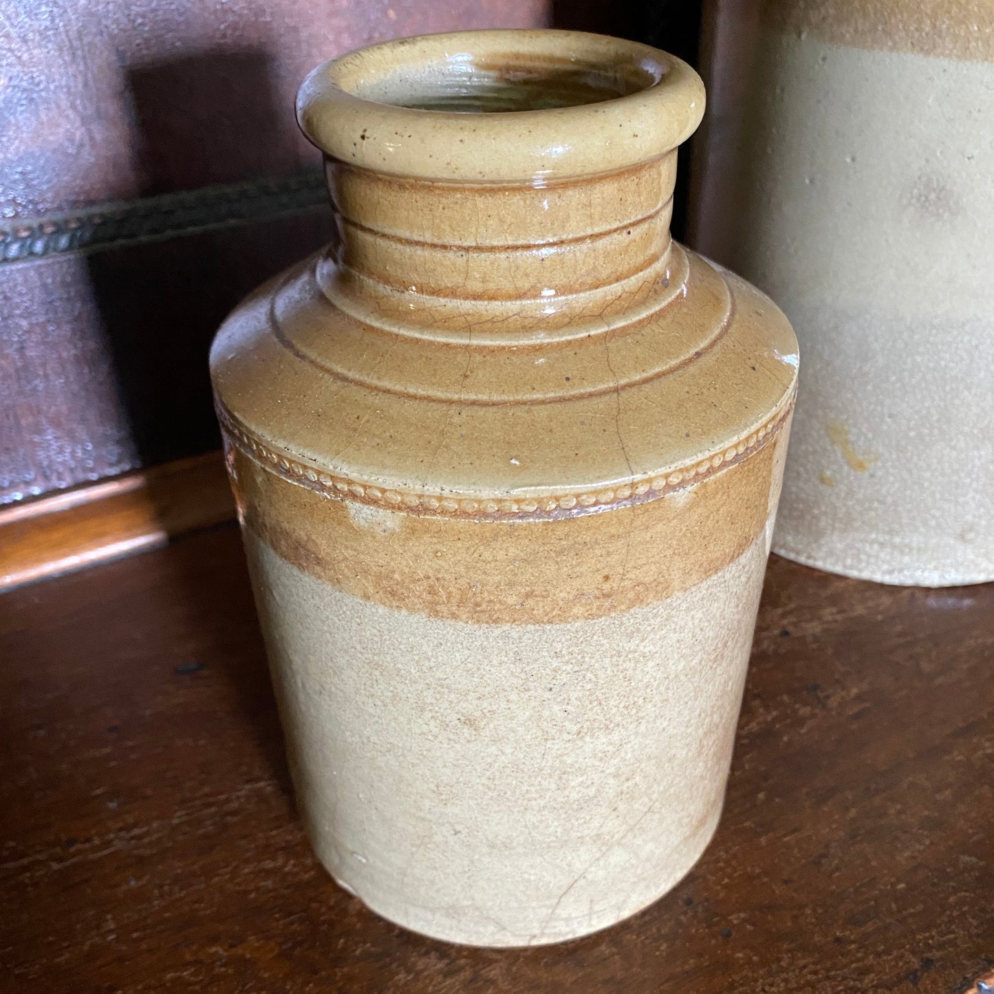 Antique Two Toned Utility Crock