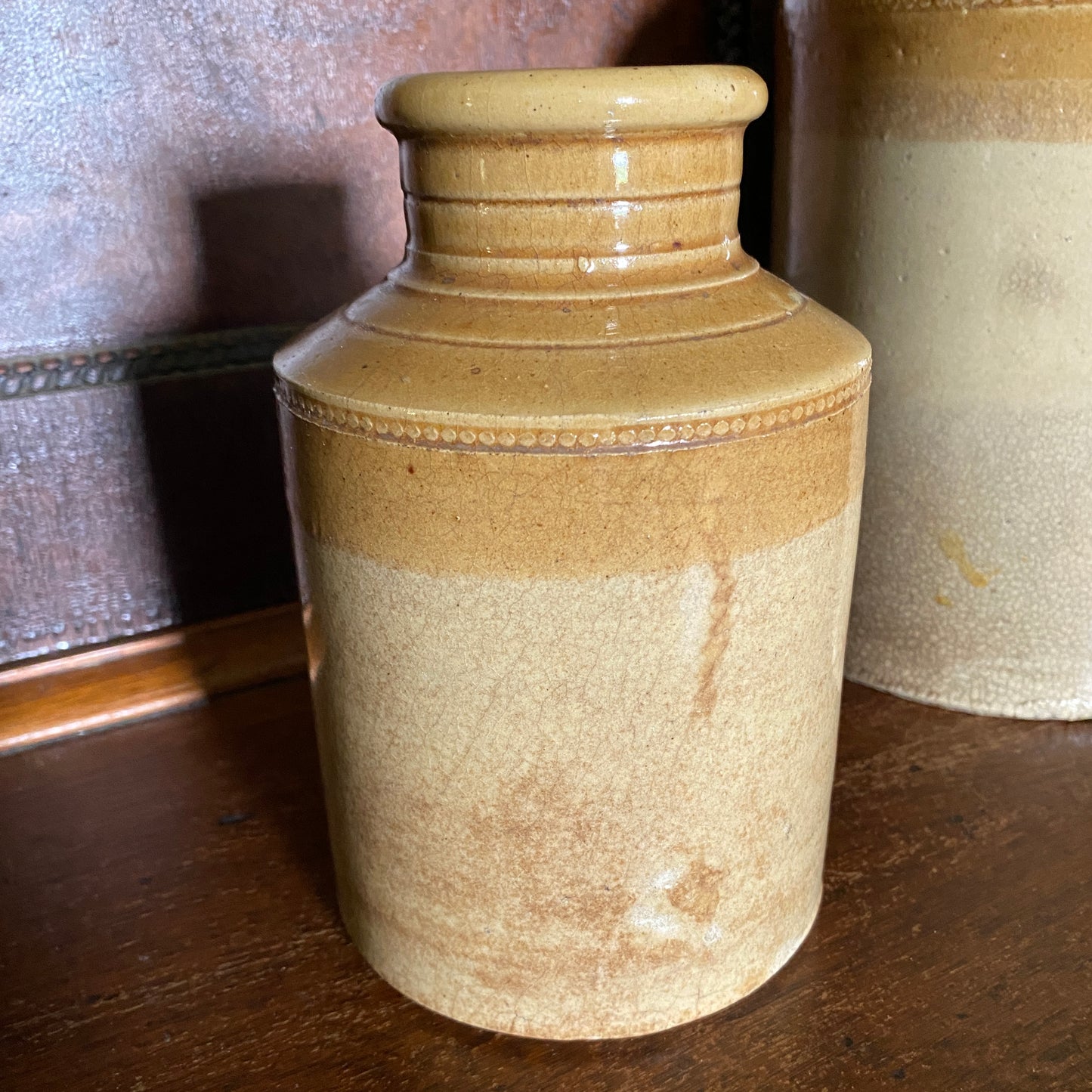 Antique Two Toned Utility Crock