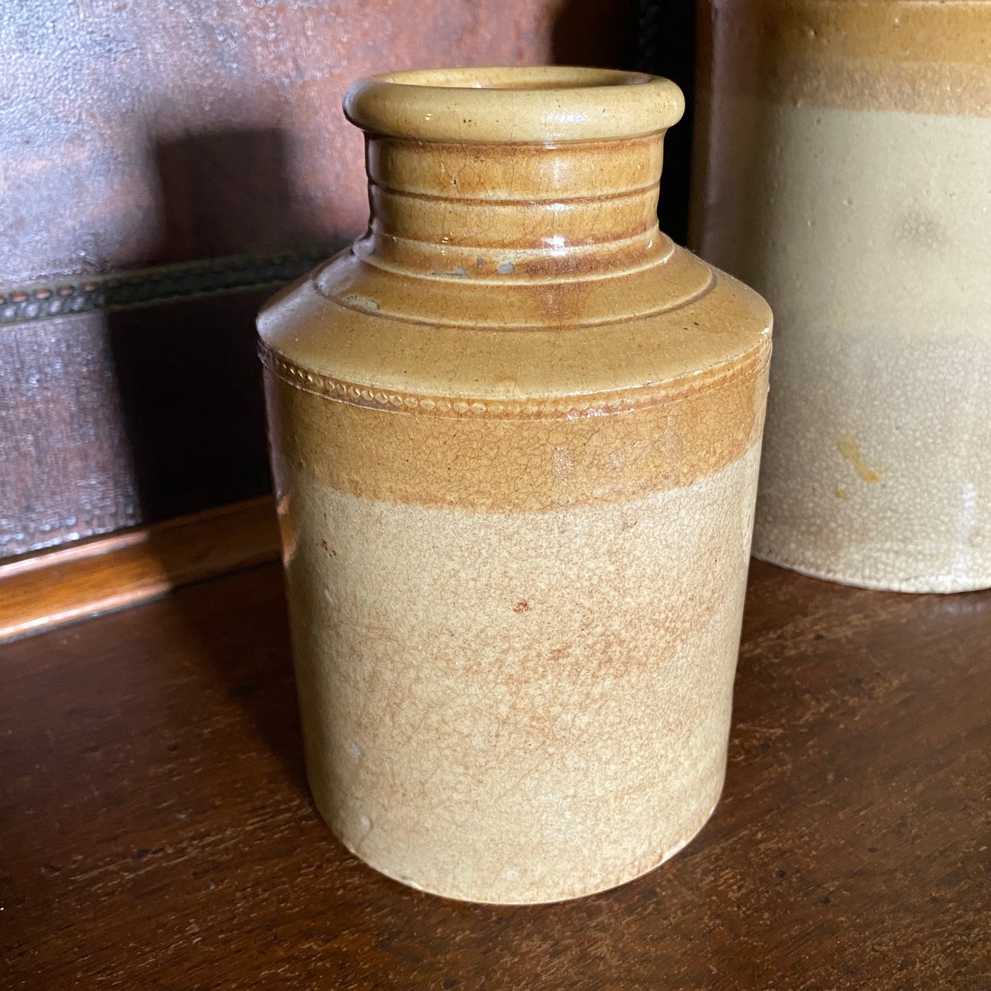 Antique Two Toned Utility Crock