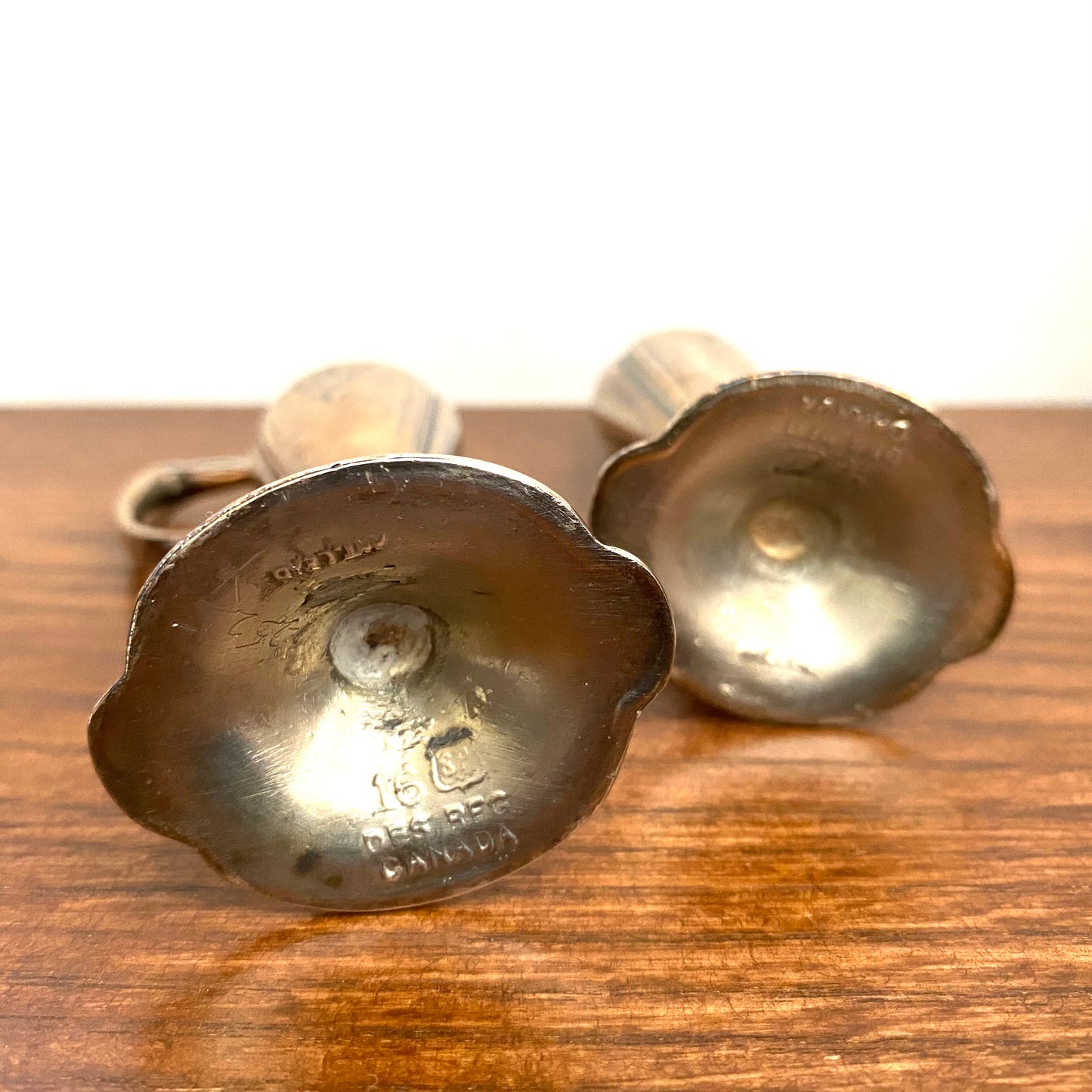 Silver Plated Handled Salt & Pepper Shakers