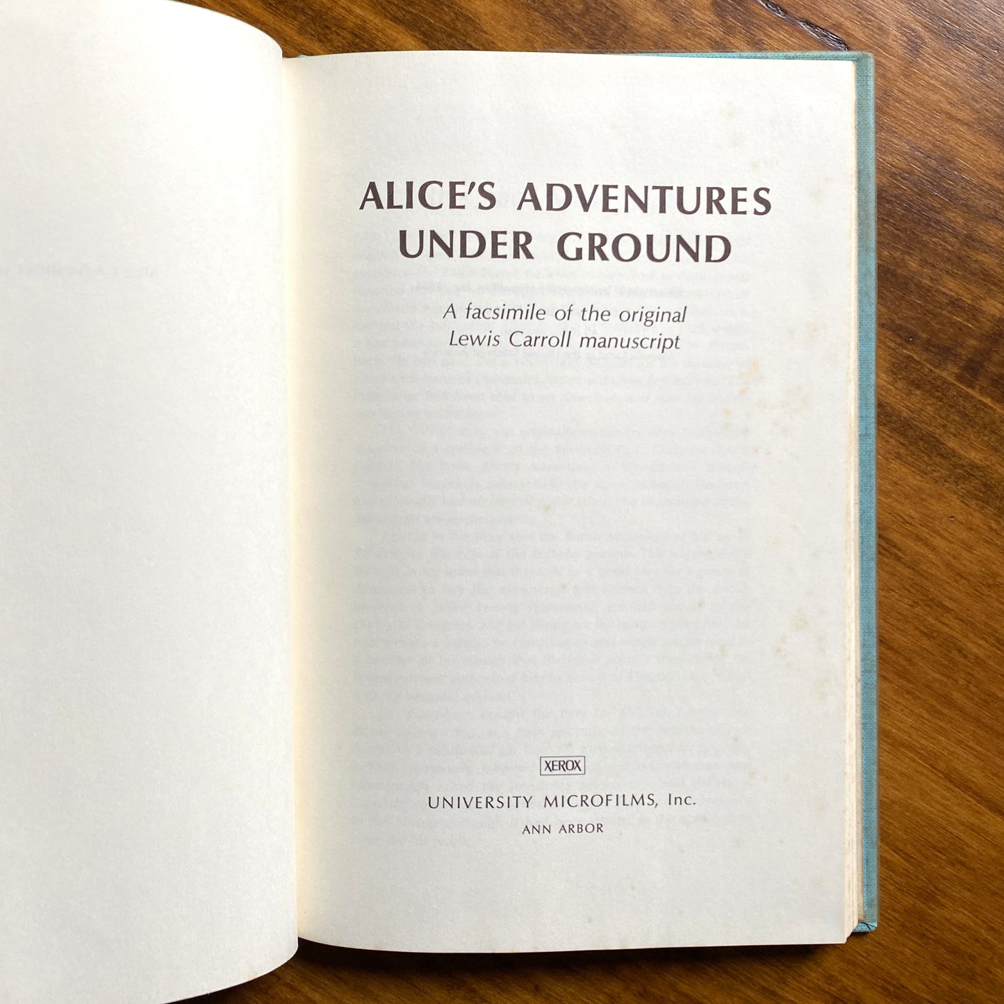 Alice's Adventures Under Ground