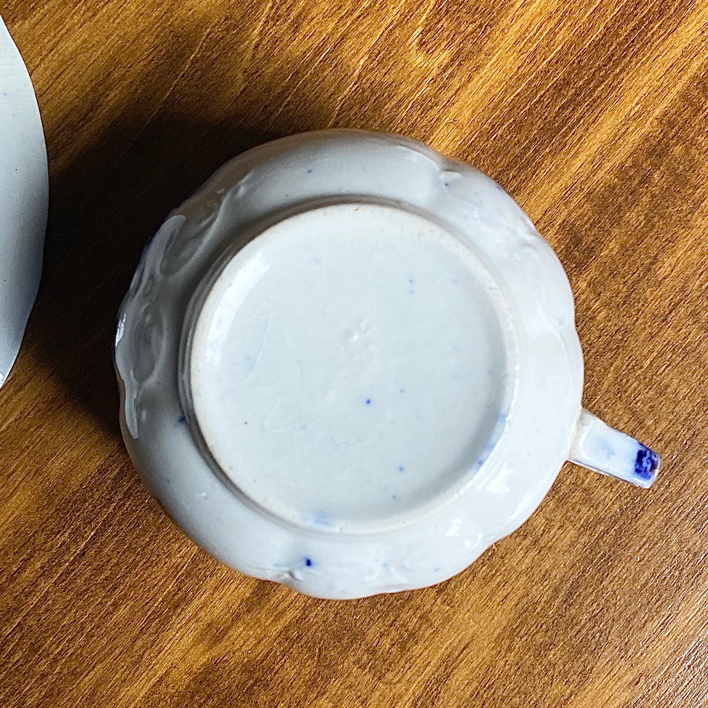Flow Blue Teacup & Saucer 'Milan'