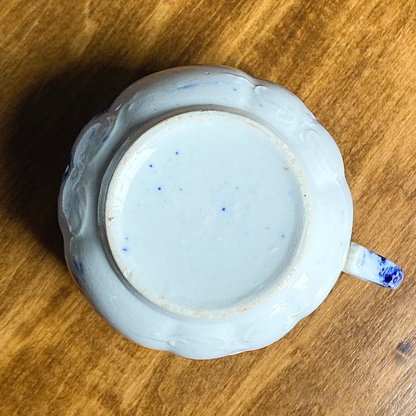Flow Blue Teacup & Saucer 'Milan'