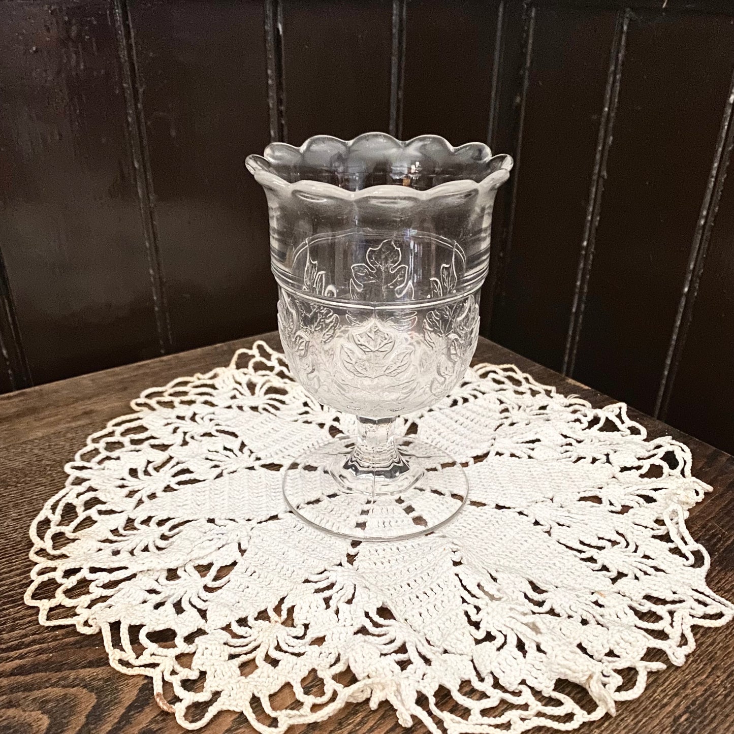 Early Pressed Glass Spooner