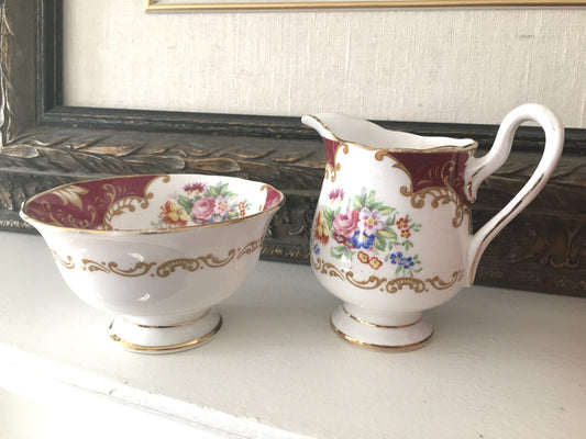 Royal Albert 'Canterbury' Cream & Sugar