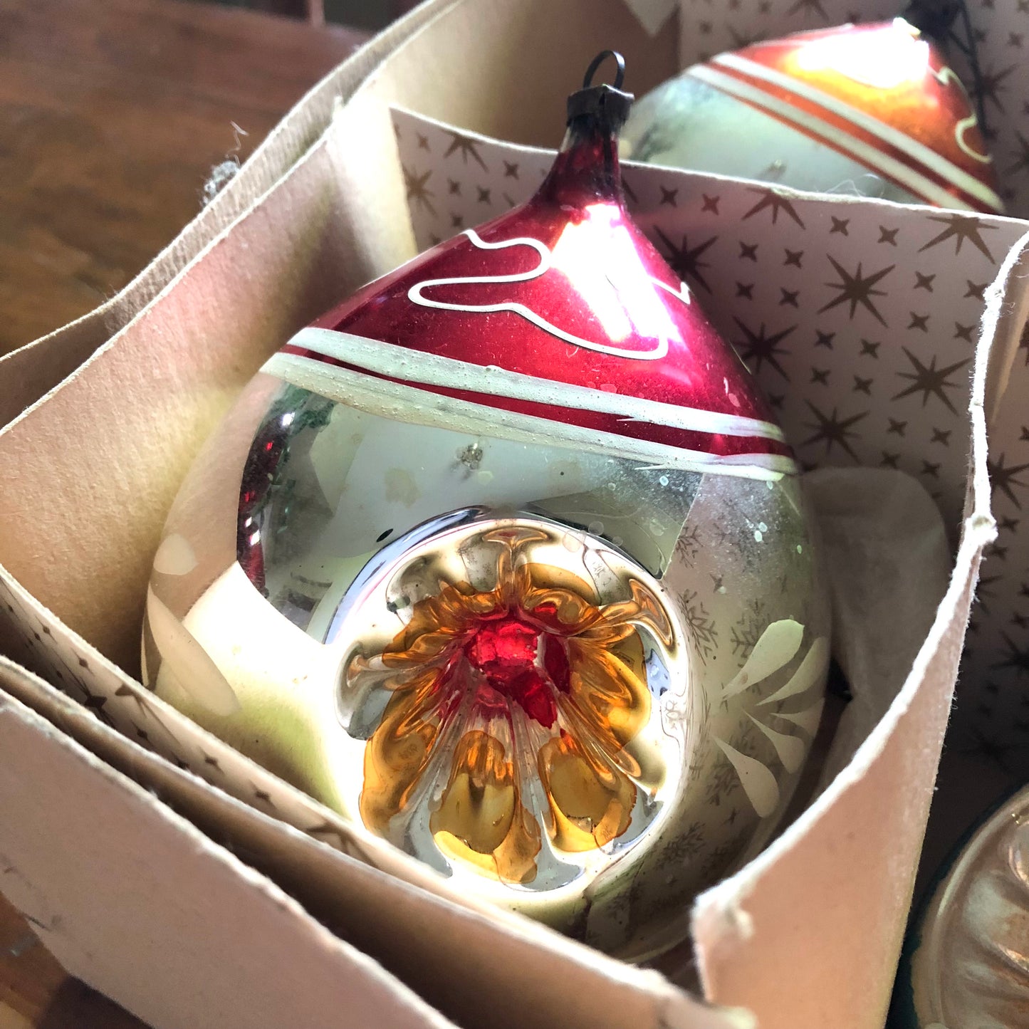 Vintage Mercury Glass Christmas Ball Ornaments