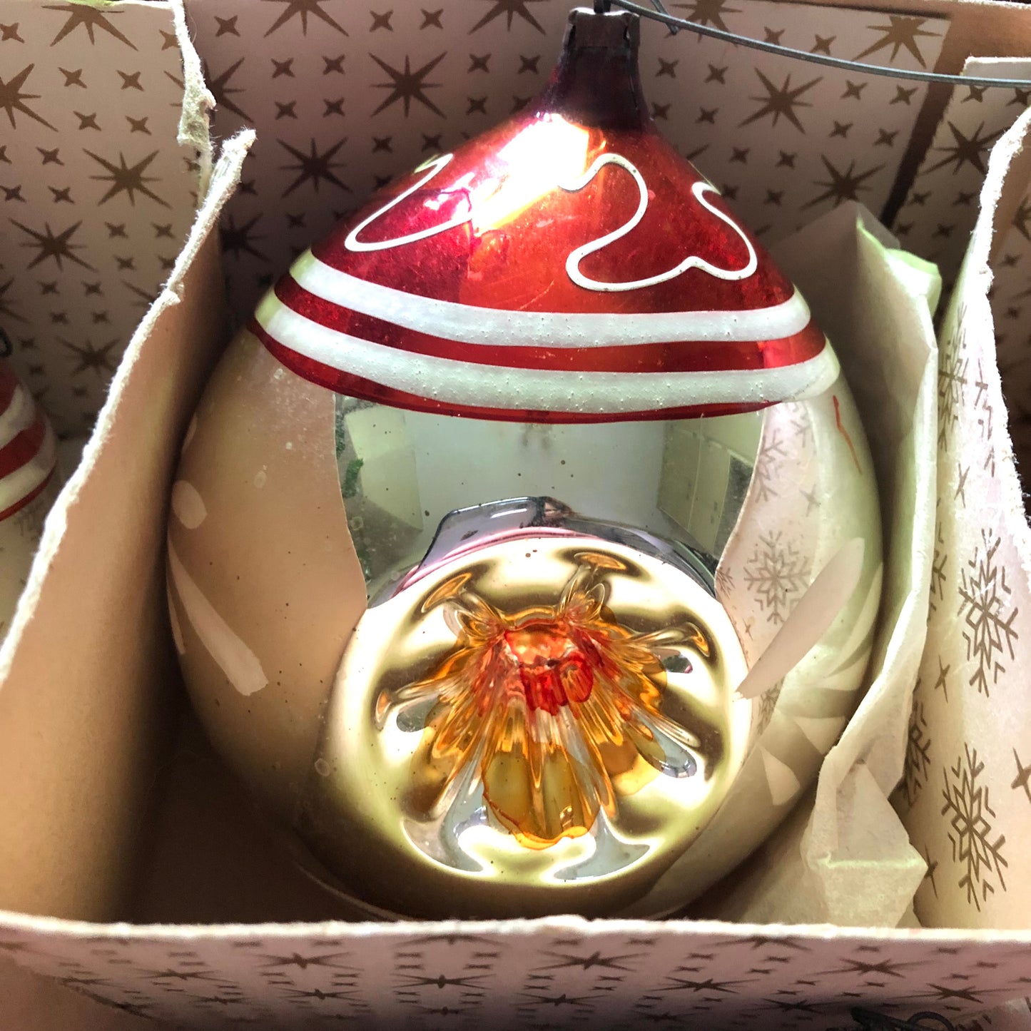 Vintage Mercury Glass Christmas Ball Ornaments