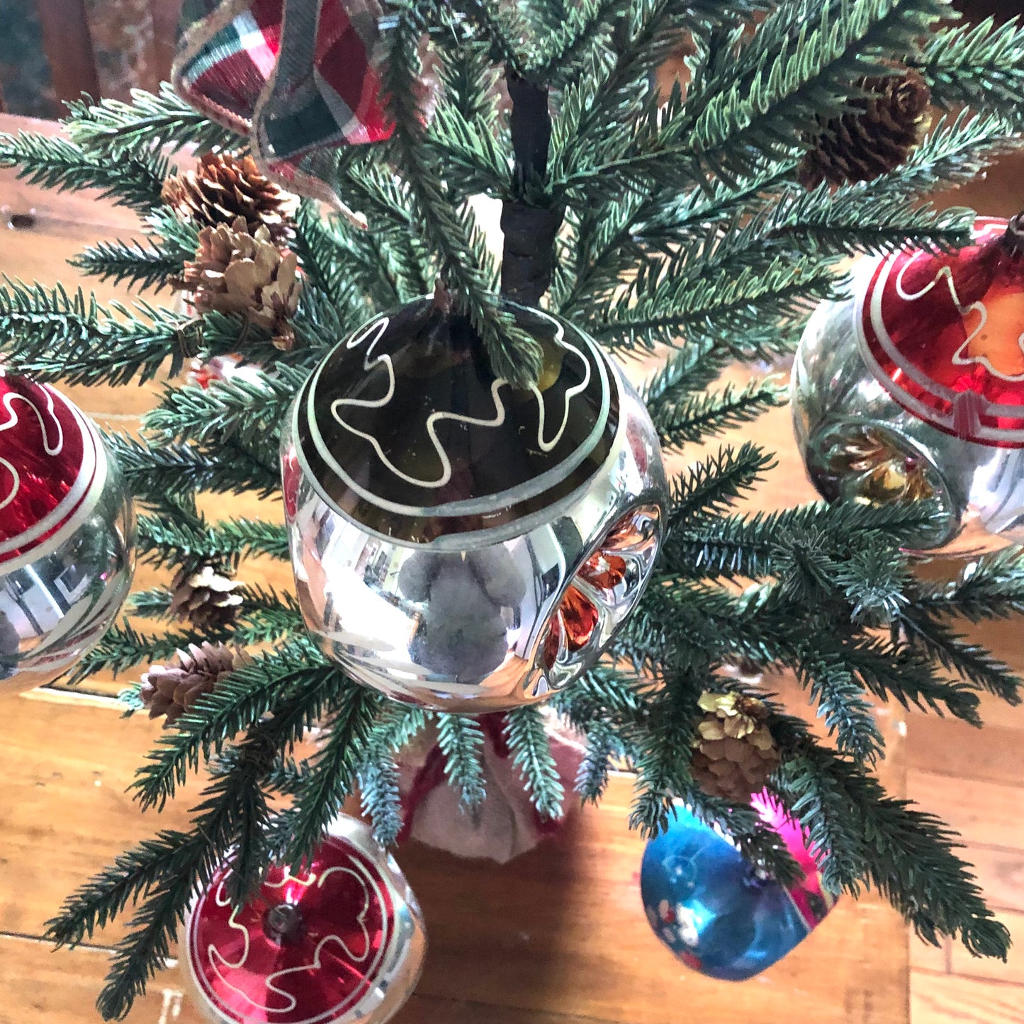 Vintage Mercury Glass Christmas Ball Ornaments
