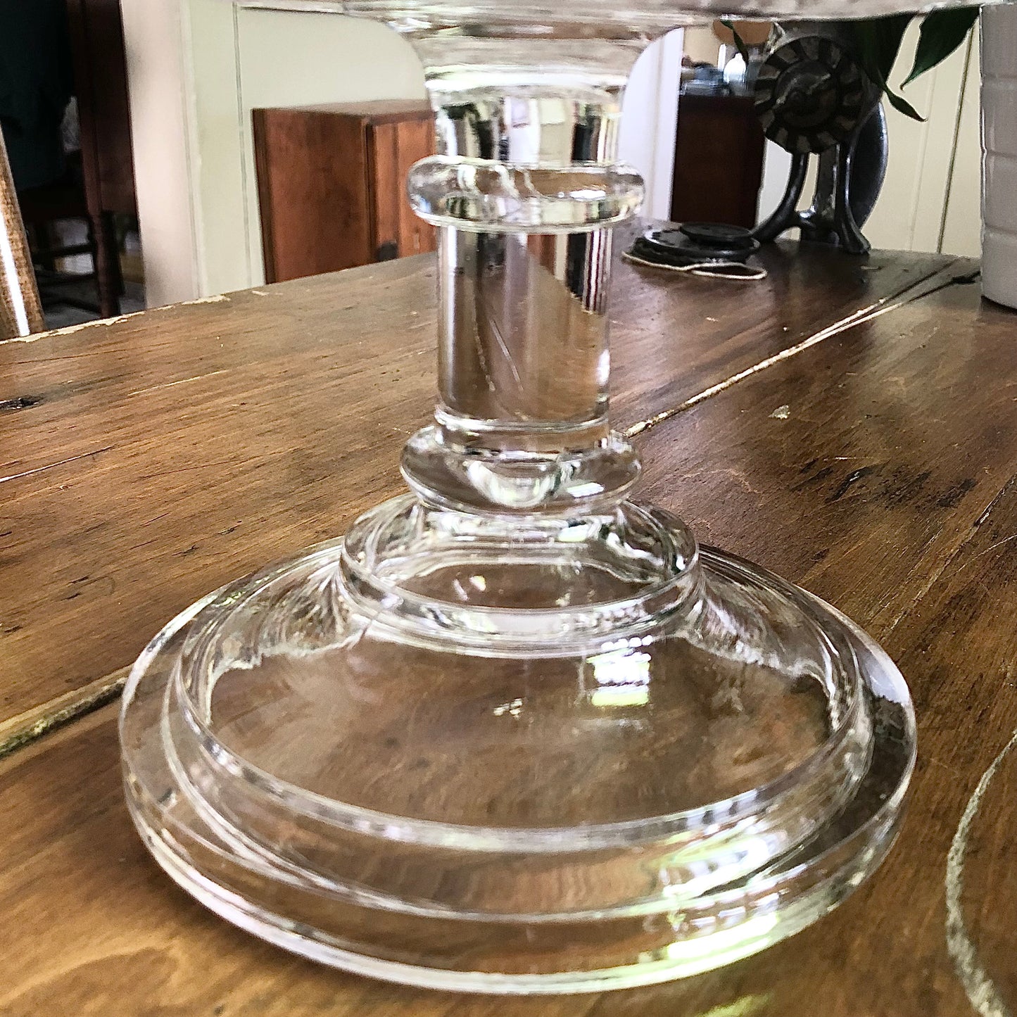 Early Pressed Glass Pedestal Bowl