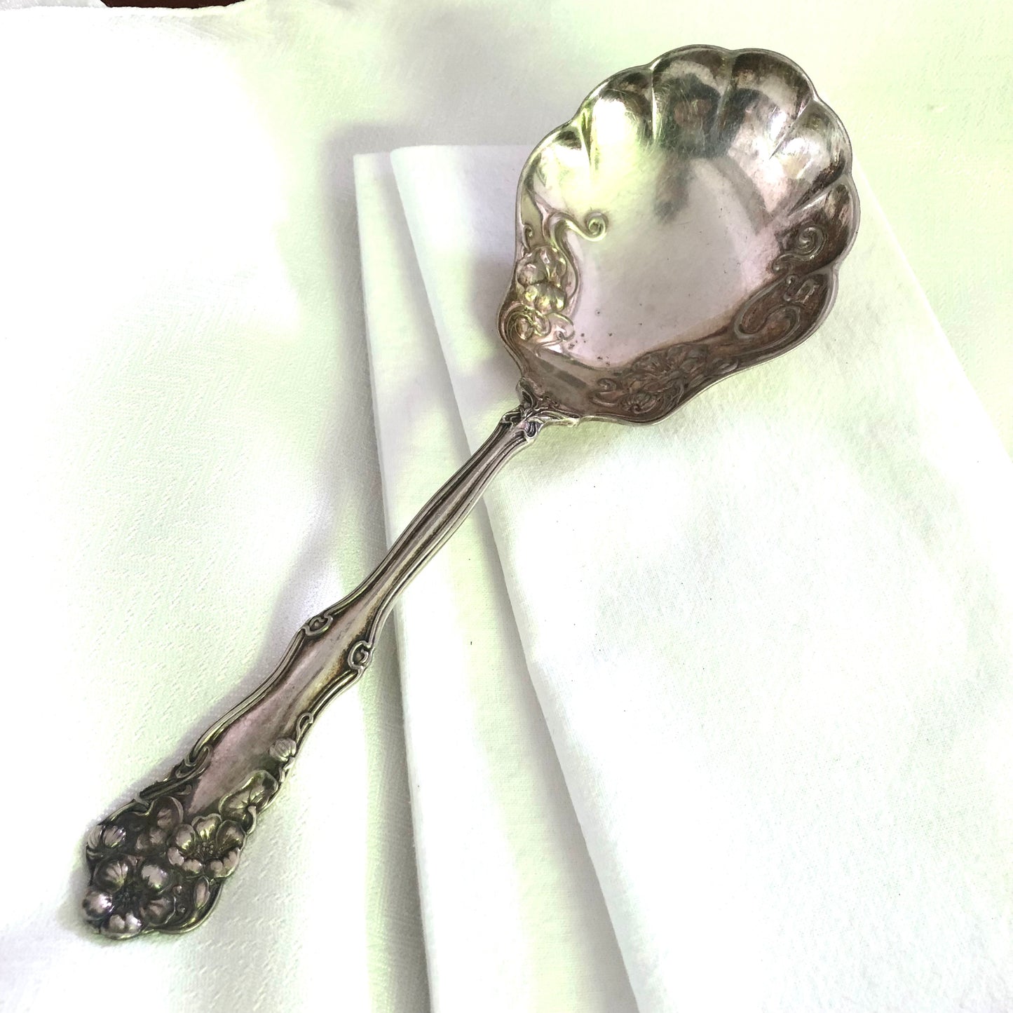 WM Rogers Silver Plate Serving Spoon
