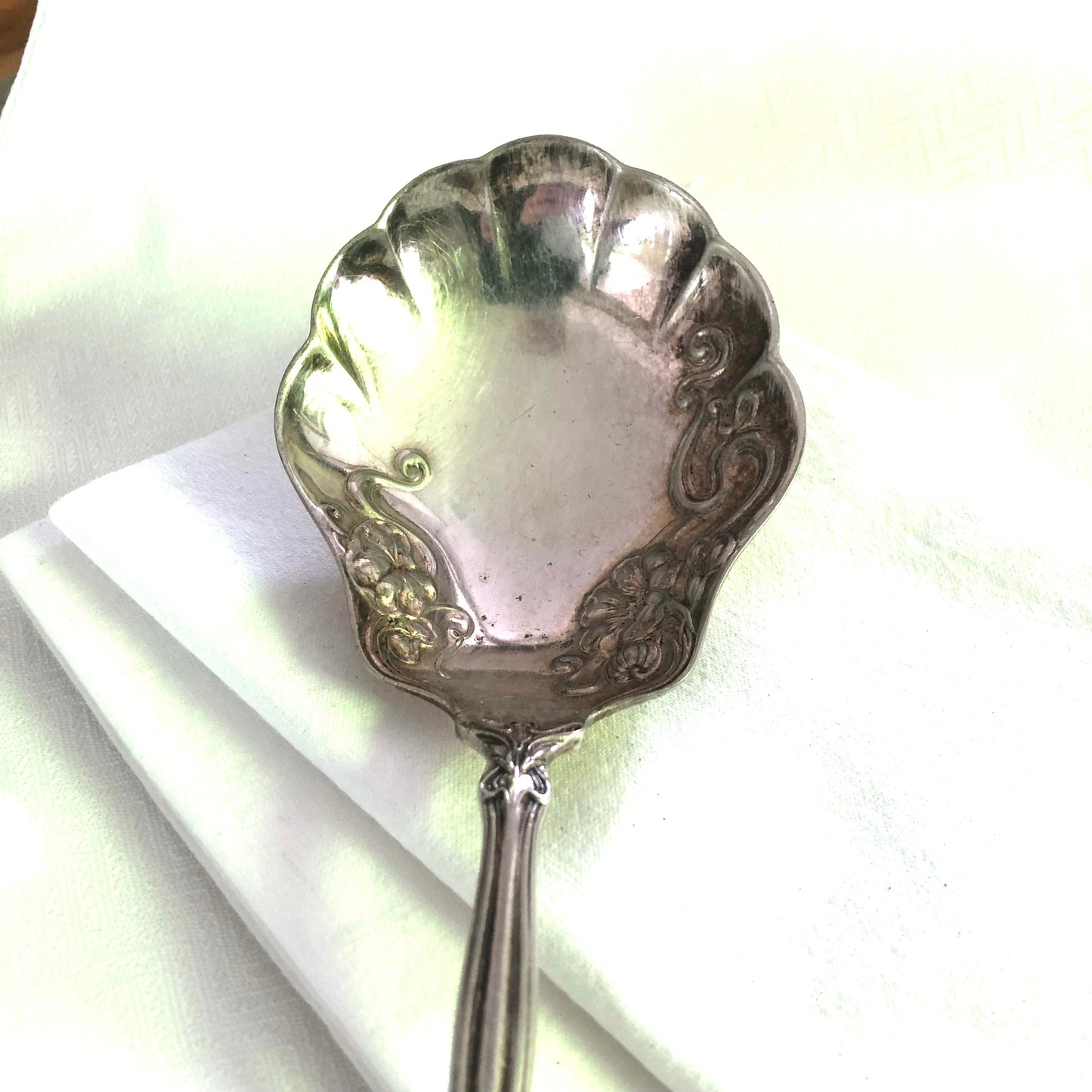 WM Rogers Silver Plate Serving Spoon
