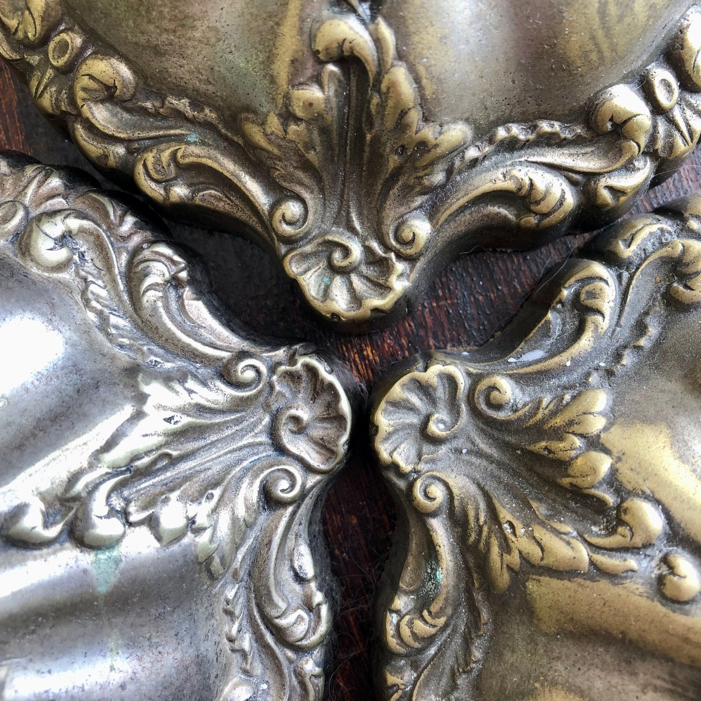 Brass Plated Candlesticks, 11"